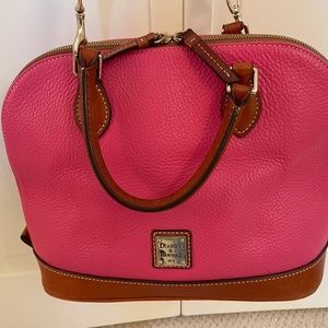 Dooney & Bourke Pink Pebbled Leather Satchel